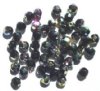 50 6mm Faceted Black Crystal Marea Firepolish Beads